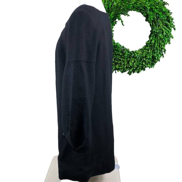 VANESSA BRUNO Athe Black Wool Midi Dress Size 38 Classic Shift US 4/6 - Picture 4 of 8